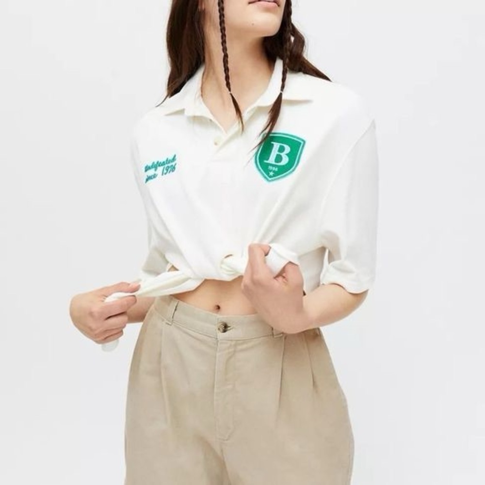 Urban Outfitters BDG Eliza Tie-Front Polo Shirt